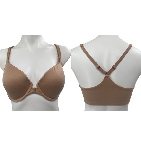 VICTORIA’S SECRET I Bra 34DD Racerback Nude Semi-Demi Buste Bra - Picture 1 of 6